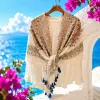 وأوشاح الرياح الملونة الوطنية الملونة بمزيج من القمصان البيضاء والخوالخشتوية الطويلة من القطن النقي Specification image